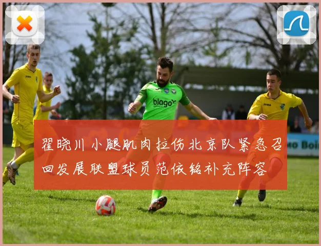翟晓川小腿肌肉拉伤北京队紧急召回发展联盟球员范依铭补充阵容